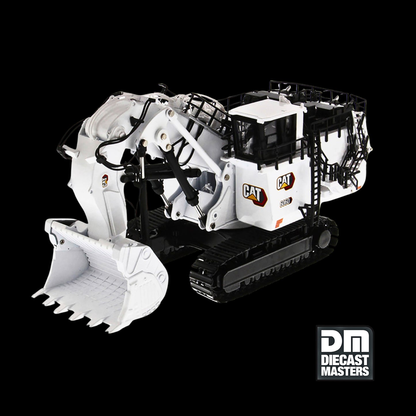 Diecast Masters CAT 6060 Hydraulic Mining Front Shovel (Coal Config) White 1/87 HO Diecast Model (High Line Series)