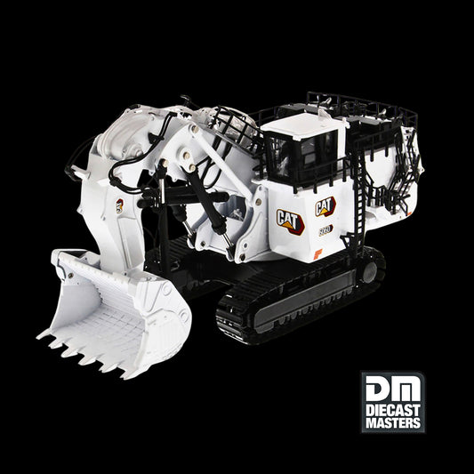 Diecast Masters CAT 6060 Hydraulic Mining Front Shovel (Coal Config) White 1/87 HO Diecast Model (High Line Series)