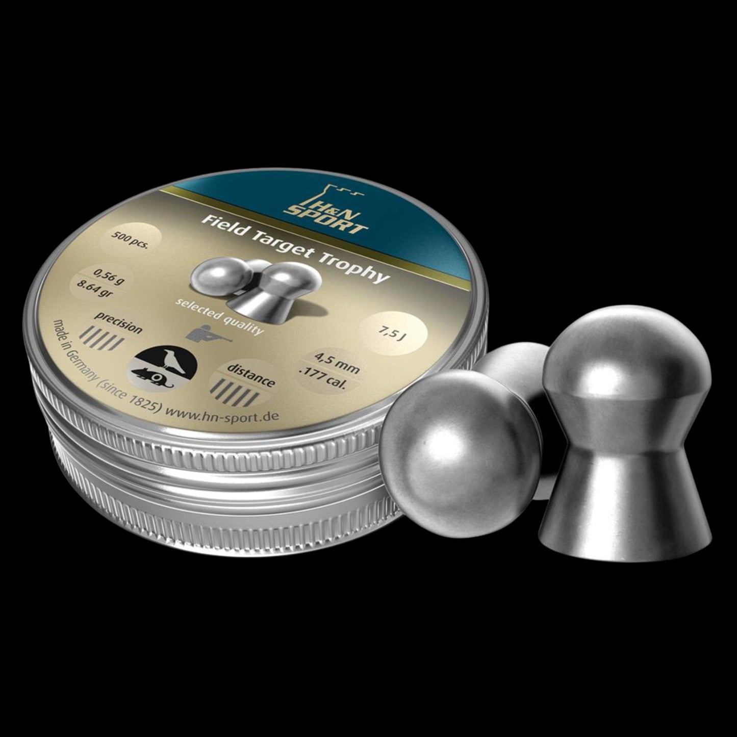 H&N Field Target Trophy .177 cal. 4.50 mm head-size- per 500