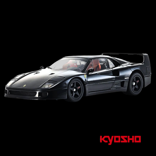 Ferrari F40 Black 1/18 Diecast Model Car by Kyosho