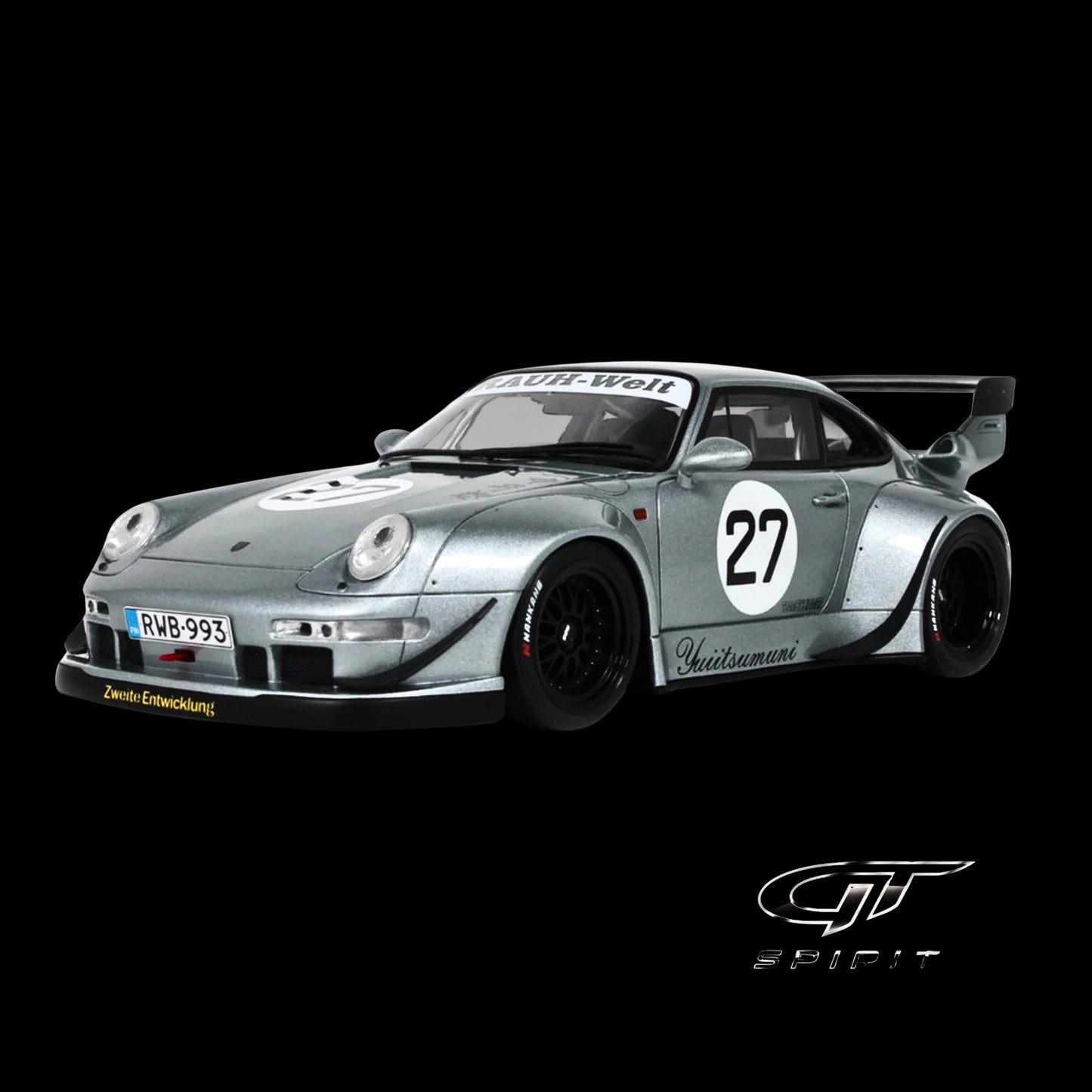 2024 RWB Yuiitsumuni #27 Silver Metallic 1/18 Resin Model Car – GT Spirit (Brand New)