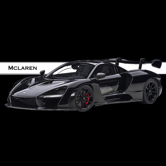 Mclaren Senna Stealth Cosmos Black with Carbon Accents 1/18 Model Car by Autoart