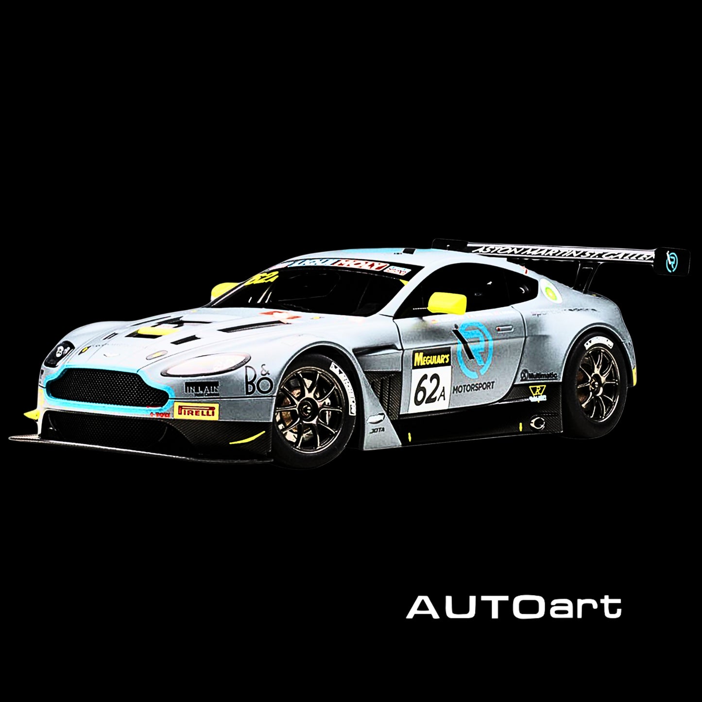 Aston Martin Vantage V12 GT3 #62A J. Dennis - M. Vaxiviere - M. Kirchhoefer Team R-Motorsport Bathurst 12H (2019) by Autoart
