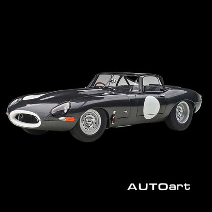Jaguar Lightweight E Type Roadster RHD (Right Hand Drive) Dark Gray 1/18 Model Car by Autoart