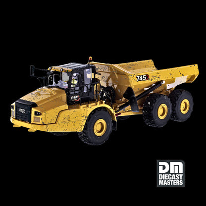 CAT Caterpillar 745 Articulated Truck with Operator (Dirty Version) "Weathered" Series 1/50 Diecast Model by Diecast Masters