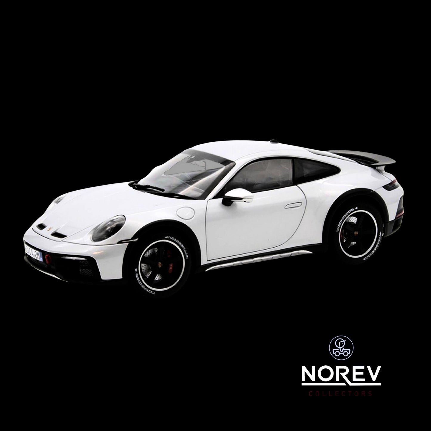 2023 Porsche 911 Dakar Ice Gray Metallic 1/18 Diecast Model Car by Norev