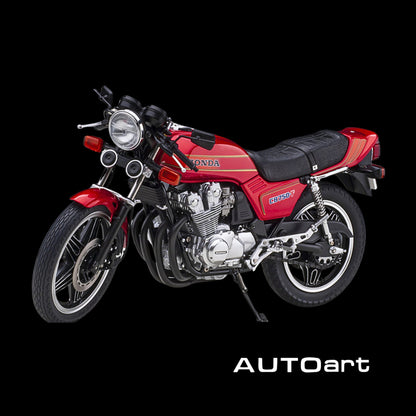 Honda CB750F Motorcycle Red with Helmet "Baribari Legend" (1986) OVA 1/12 Model by Autoart