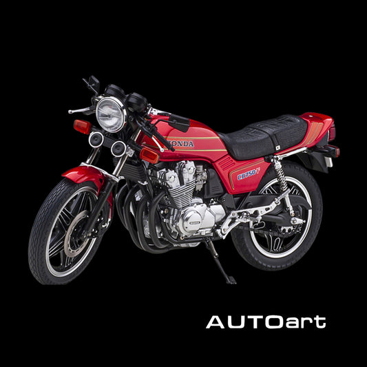 Honda CB750F Motorcycle Red with Helmet "Baribari Legend" (1986) OVA 1/12 Model by Autoart