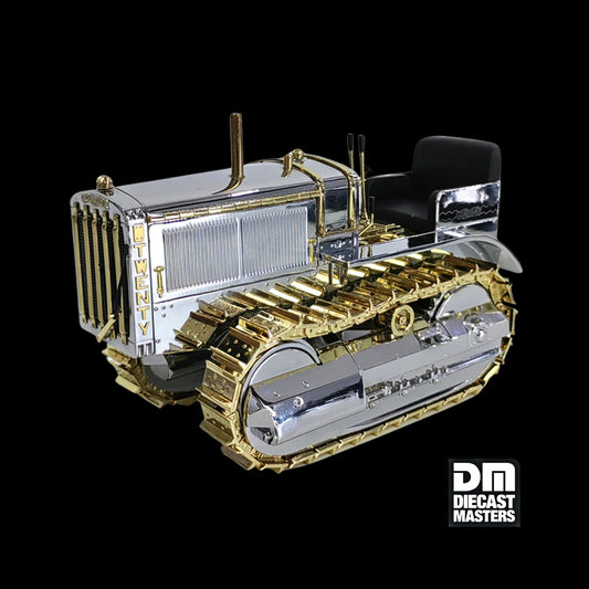 CAT Caterpillar Twenty Tractor "100th Anniversary" Chrome and Gold "Centennial Series" 1/16 Diecast Model by Diecast Masters