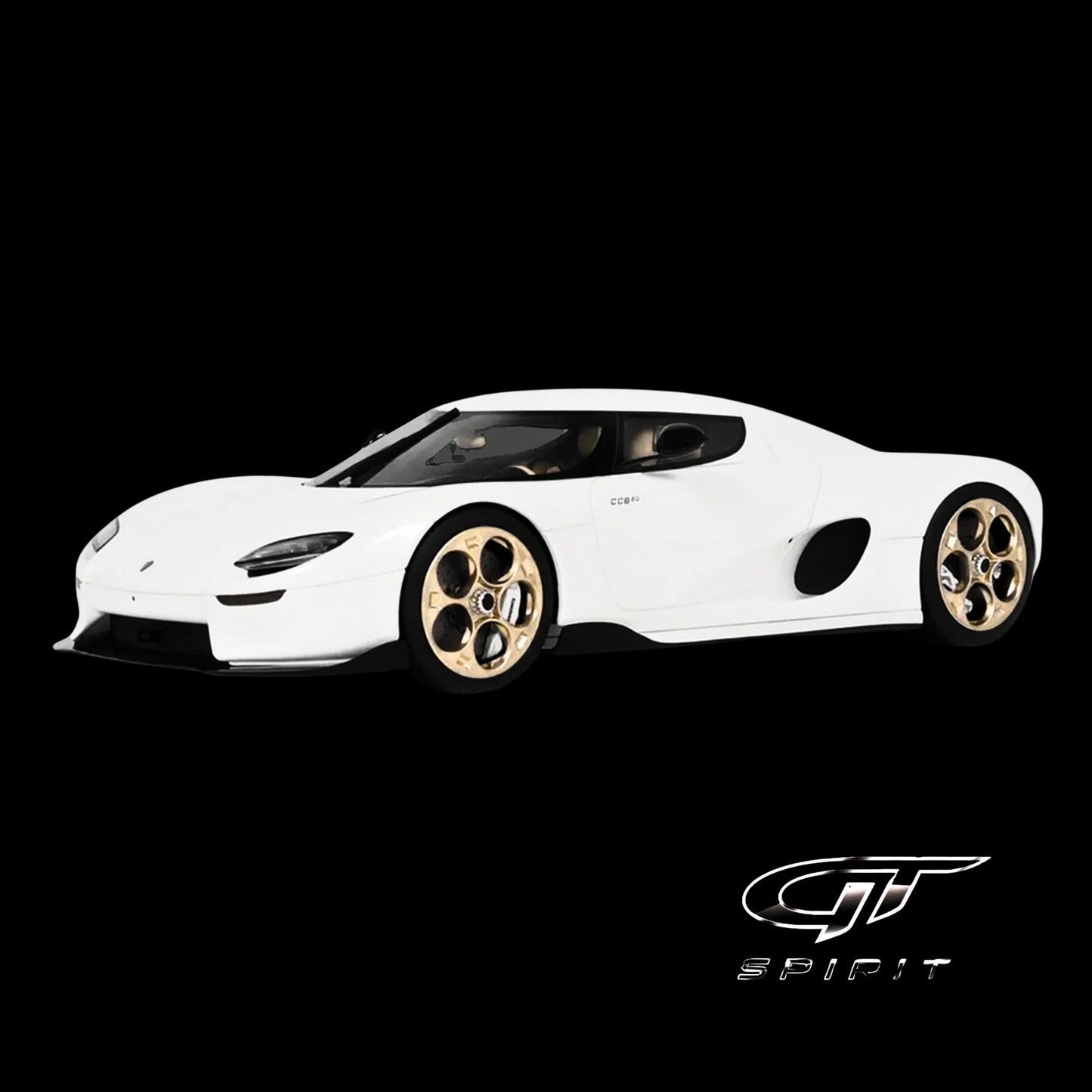 2024 Koenigsegg CC850 Crystal White 1/18 Model Car by GT Spirit