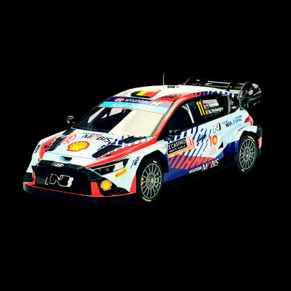 Hyundai i20 N Rally1 Hybrid #11 Thierry Neuville - Martijn Wydaeghe "Hyundai Shell Mobis WRT" Winner WRC "Monte Carlo Rally"  by Top Speed