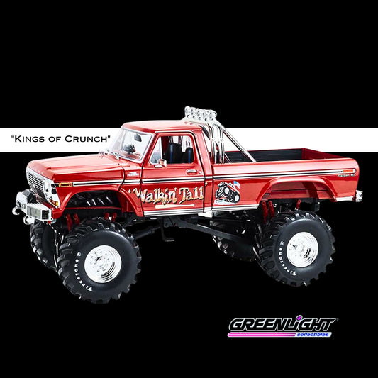 1979 Ford F-250 Monster Truck with 48-Inch Tires "Walkin' Tall" Red "Kings of Crunch" Series 1/18 Diecast Model Car by Greenlight