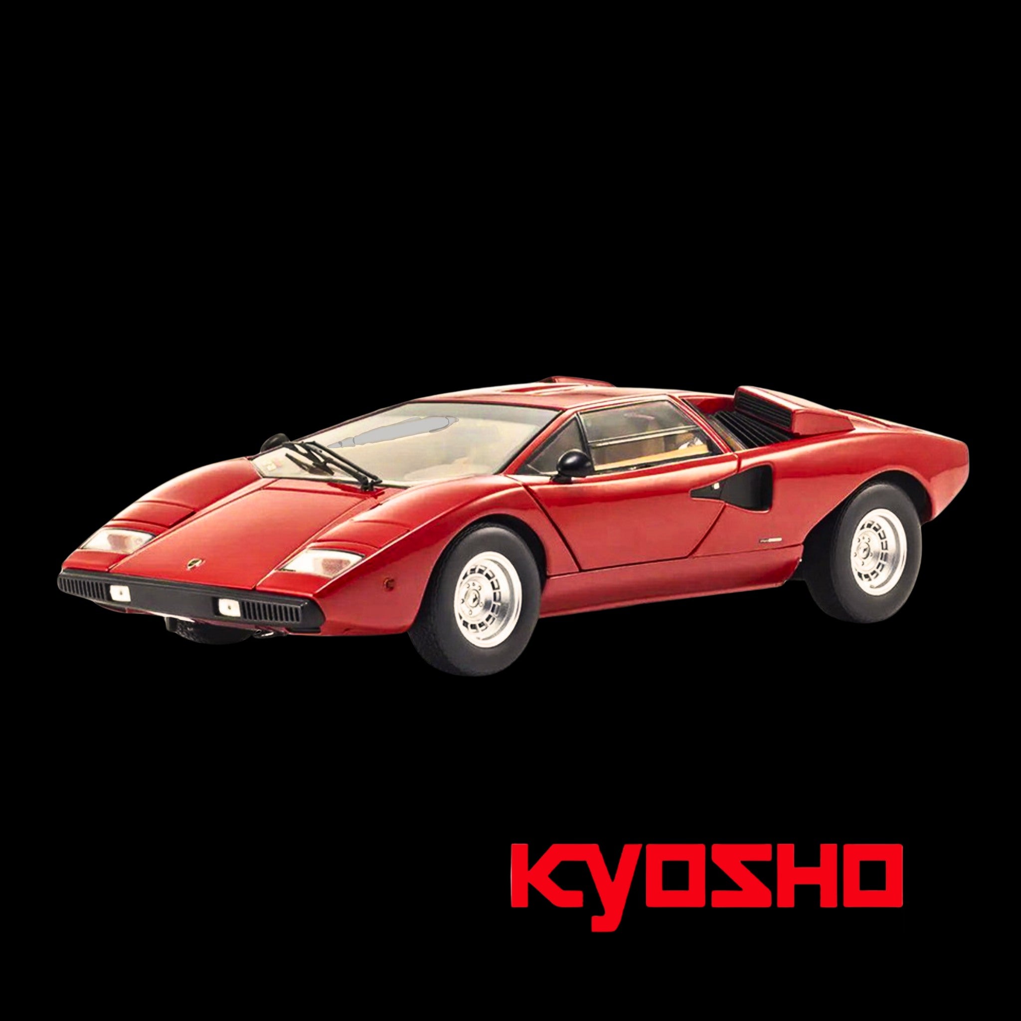 Lamborghini Countach LP 400 Red 1/18 Diecast Model | Kyosho
