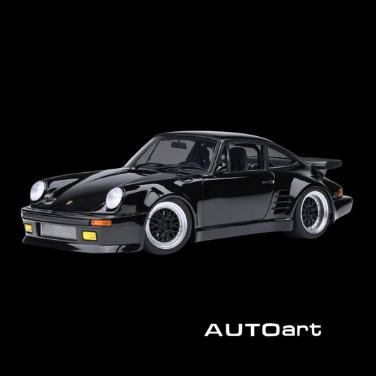 Porsche 911 (930) Turbo "Blackbird" Black "Wangan Midnight - Comic #1 Version" Manga 1/18 Model Car by Autoart