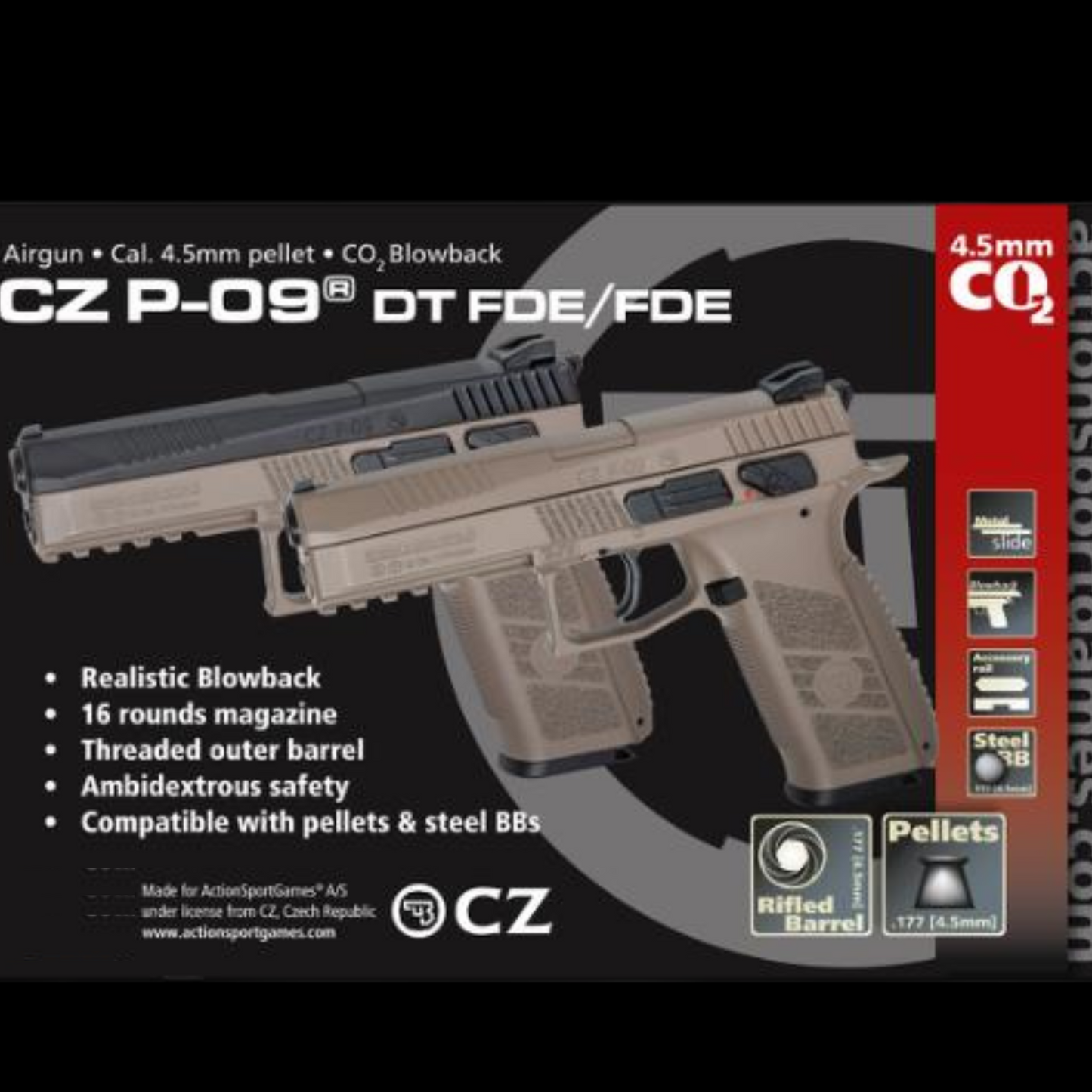 CZ P-09 (DUAL TONE) PELLET PISTOL