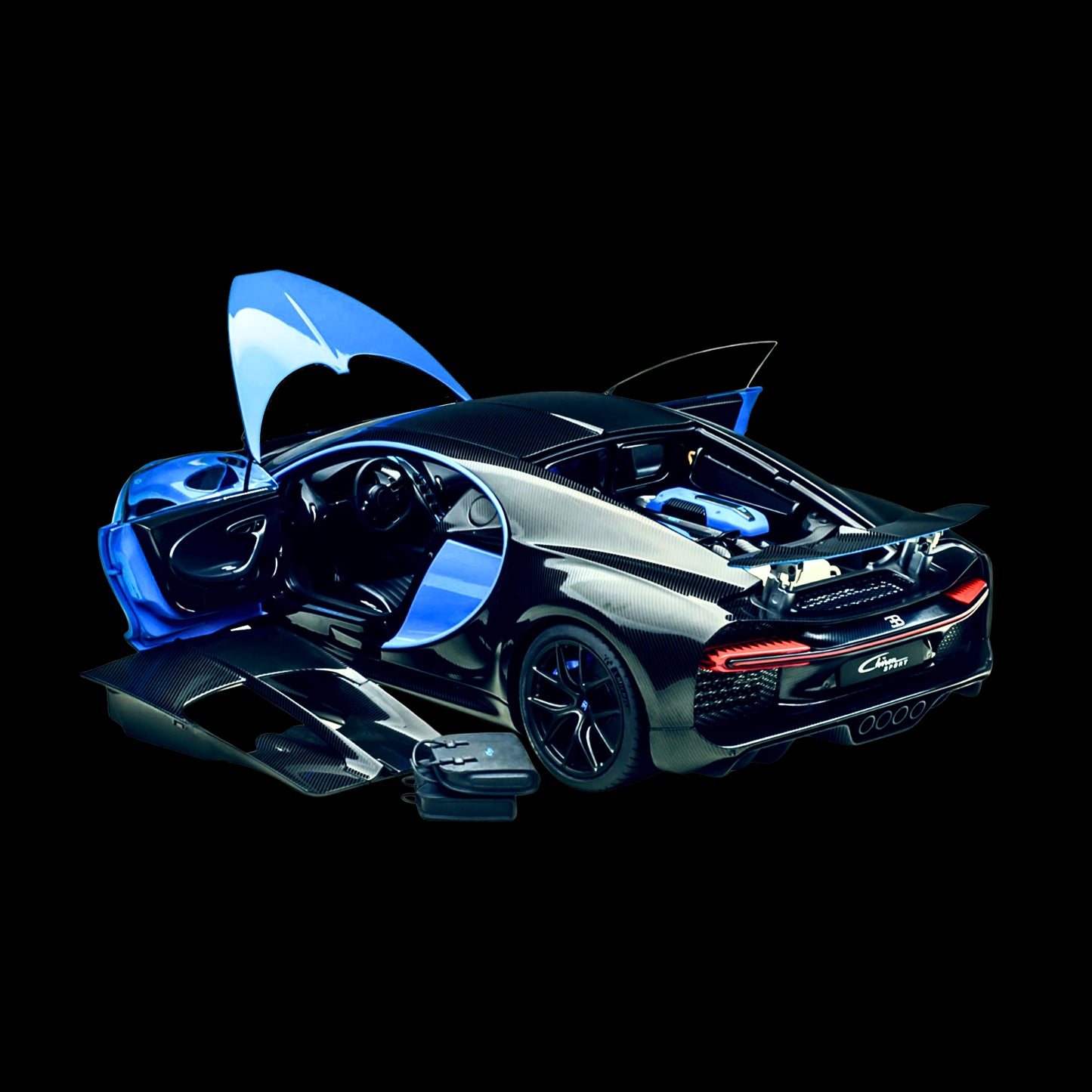 2019 Bugatti Chiron Sport French Racing Blue and Carbon