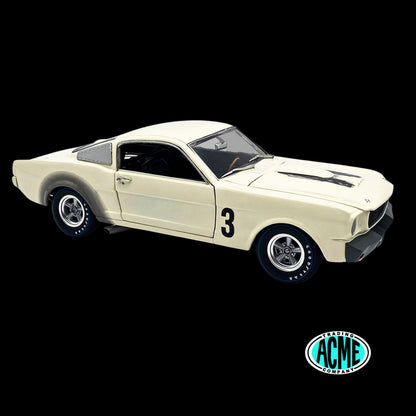 1965 Shelby GT350R Prototype #3 White Limited Edition 1:18 Diecast Model Car by ACME (312 Pieces Worldwide)