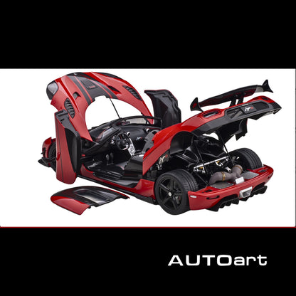 Koenigsegg Agera RS Chili Red with Black Accents 1/18 Model Car by Autoart