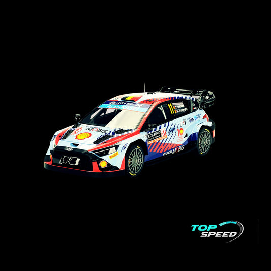 Hyundai i20 N Rally1 Hybrid #11 Thierry Neuville - Martijn Wydaeghe "Hyundai Shell Mobis WRT" Winner WRC "Monte Carlo Rally"  by Top Speed