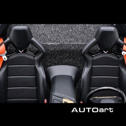 2019 Chevrolet Corvette C7 ZR1 Sebring Orange Tintcoat with Carbon Top 1/18 Model Car by Autoart