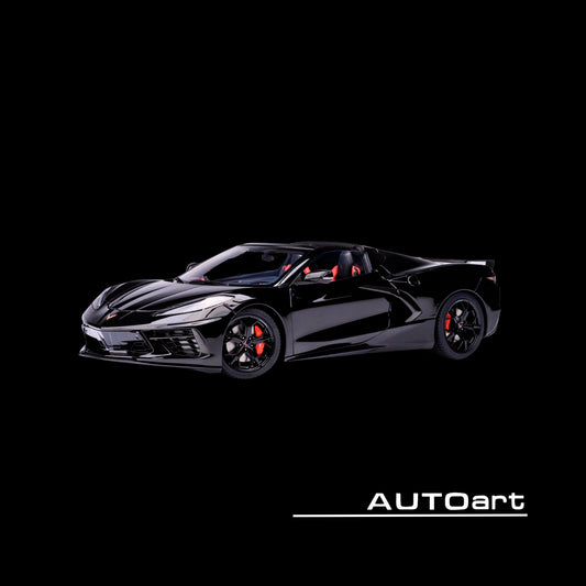 2020 Chevrolet Corvette C8 Stingray Black 1/18 Model Car by Autoart