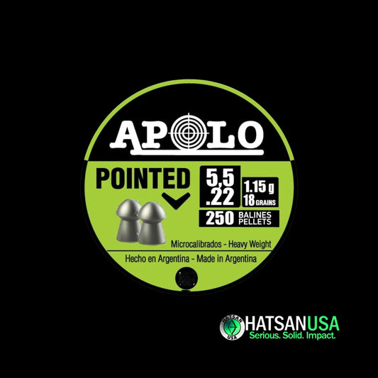 Hatsan Apolo Pointed Air Rifle Pellets 22 Cal 18 gr 250/ct
