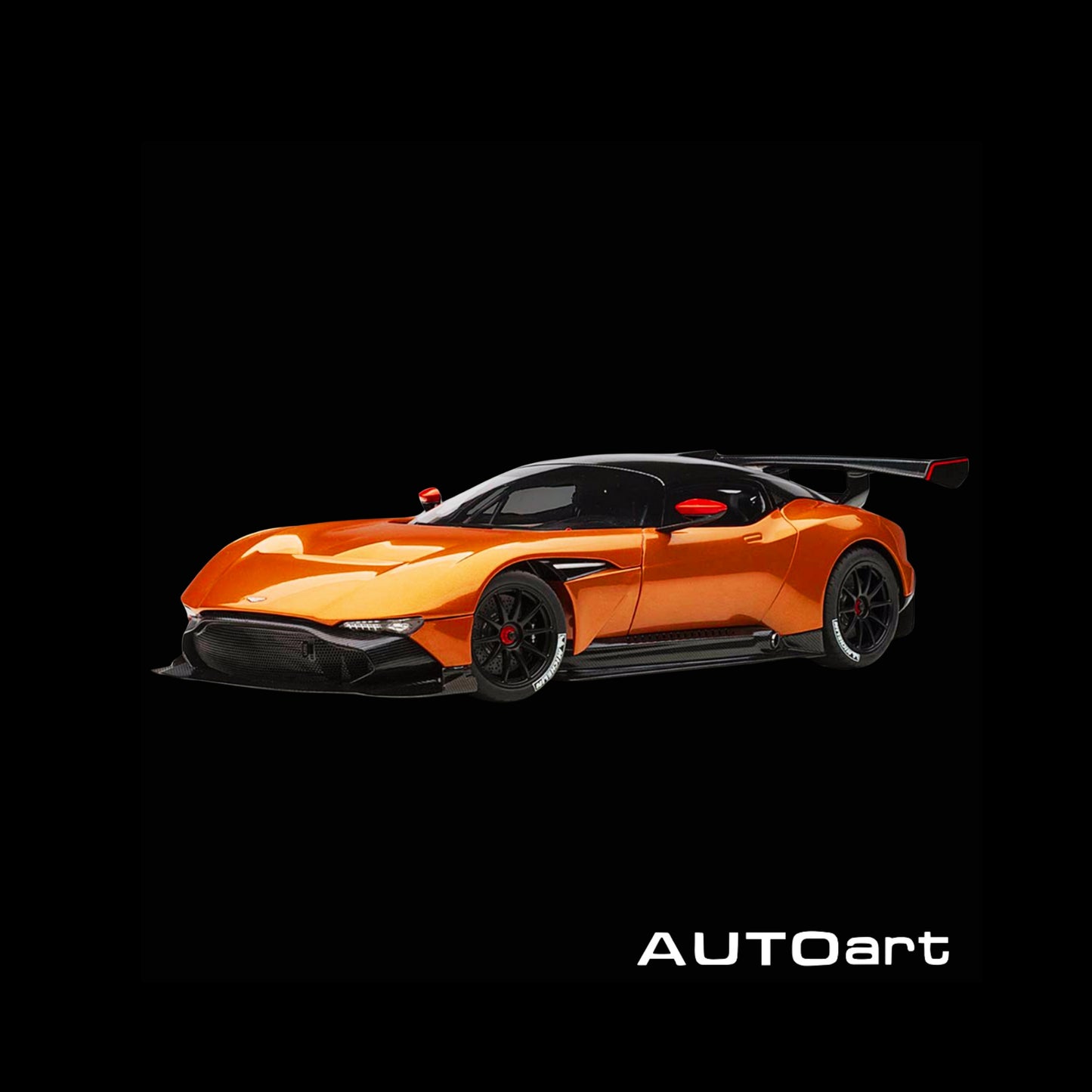 Aston Martin Vulcan Madagascar Orange with Carbon Top  by Autoart