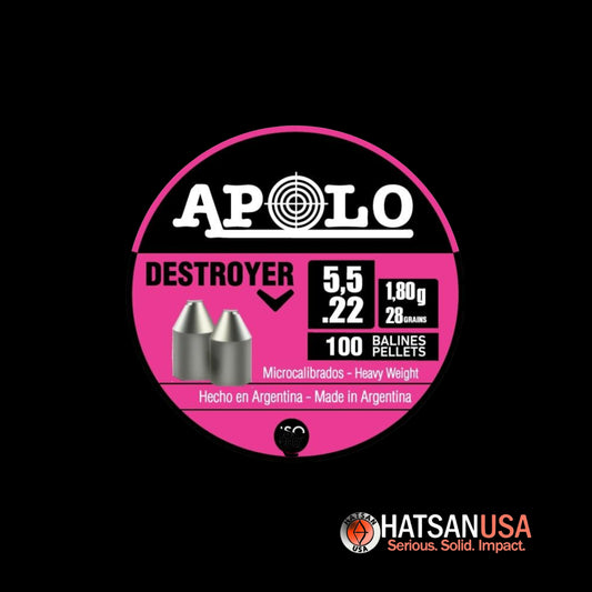 Hatsan Apolo Destroyer Air Rifle Pellets 22 Cal 28 gr 100/ct