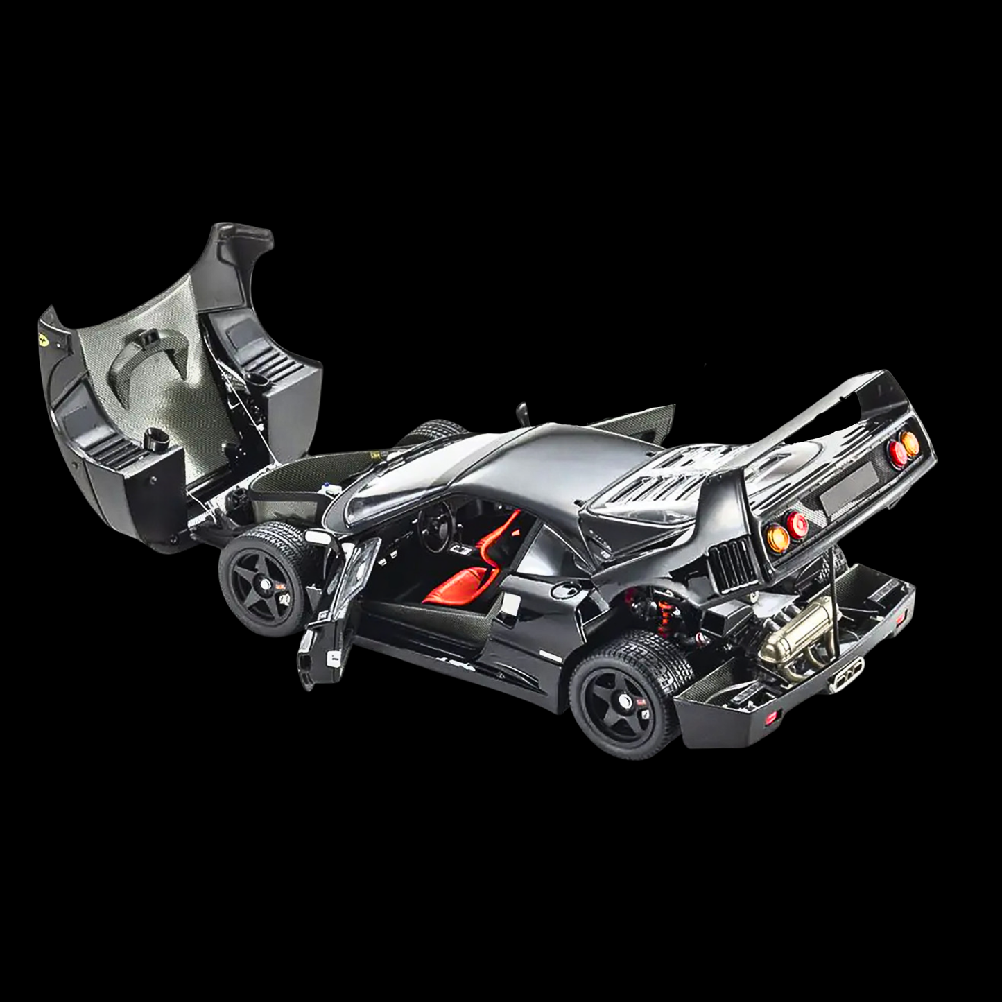 Ferrari F40 Black 1/18 Diecast Model Car by Kyosho