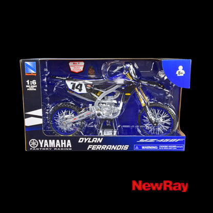 Yamaha YZ450F Motorcycle #14 Dylan Ferrandis "Yamaha Factory Racing" 1/6 Diecast Model by New Ray