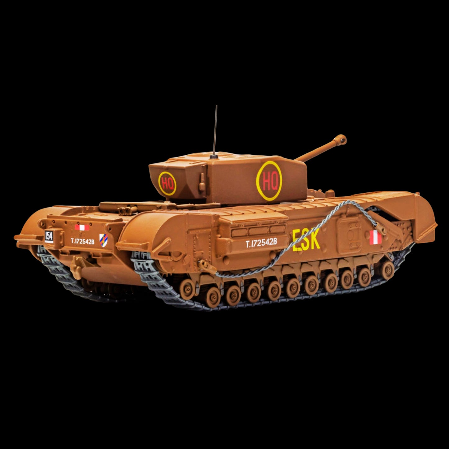 Churchill Mk.III Tank "ESK Squadron HQ C Squadron 3rd Battalion Scots Guards 6th Guards Armoured Brigade" (1943) British Royal Army "Military Legends" Series 1/50 Diecast Model by Corgi