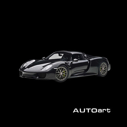 Porsche 918 Spyder Weissach Package Basalt Schwarz Black Metallic  by Autoart