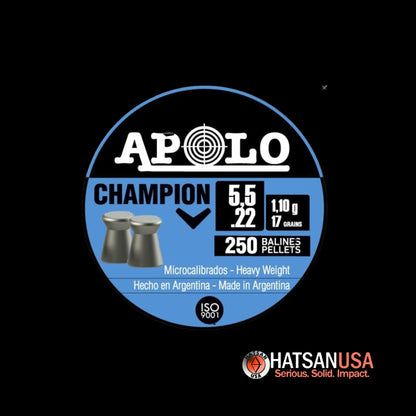 Hatsan Apolo Champion Air Rifle Pellets 22 Cal 17 gr 250/ct