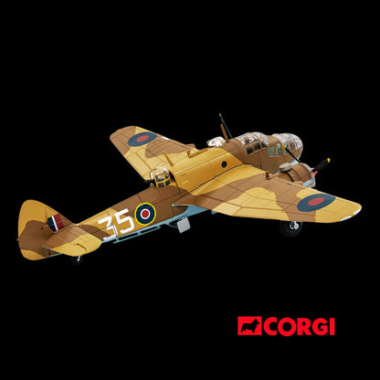 Bristol Beaufort MkIa Bomber Aircraft "EK979 Middle East Check and Conversion Unit" (1944) British Royal Air Force "The Aviation Archive" Series 1/72 Diecast Model by Corgi