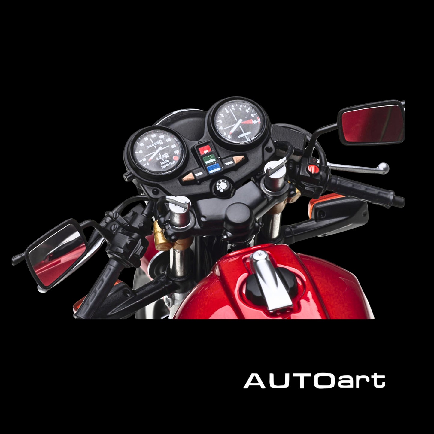 Honda CB750F Motorcycle Red with Helmet "Baribari Legend" (1986) OVA 1/12 Model by Autoart