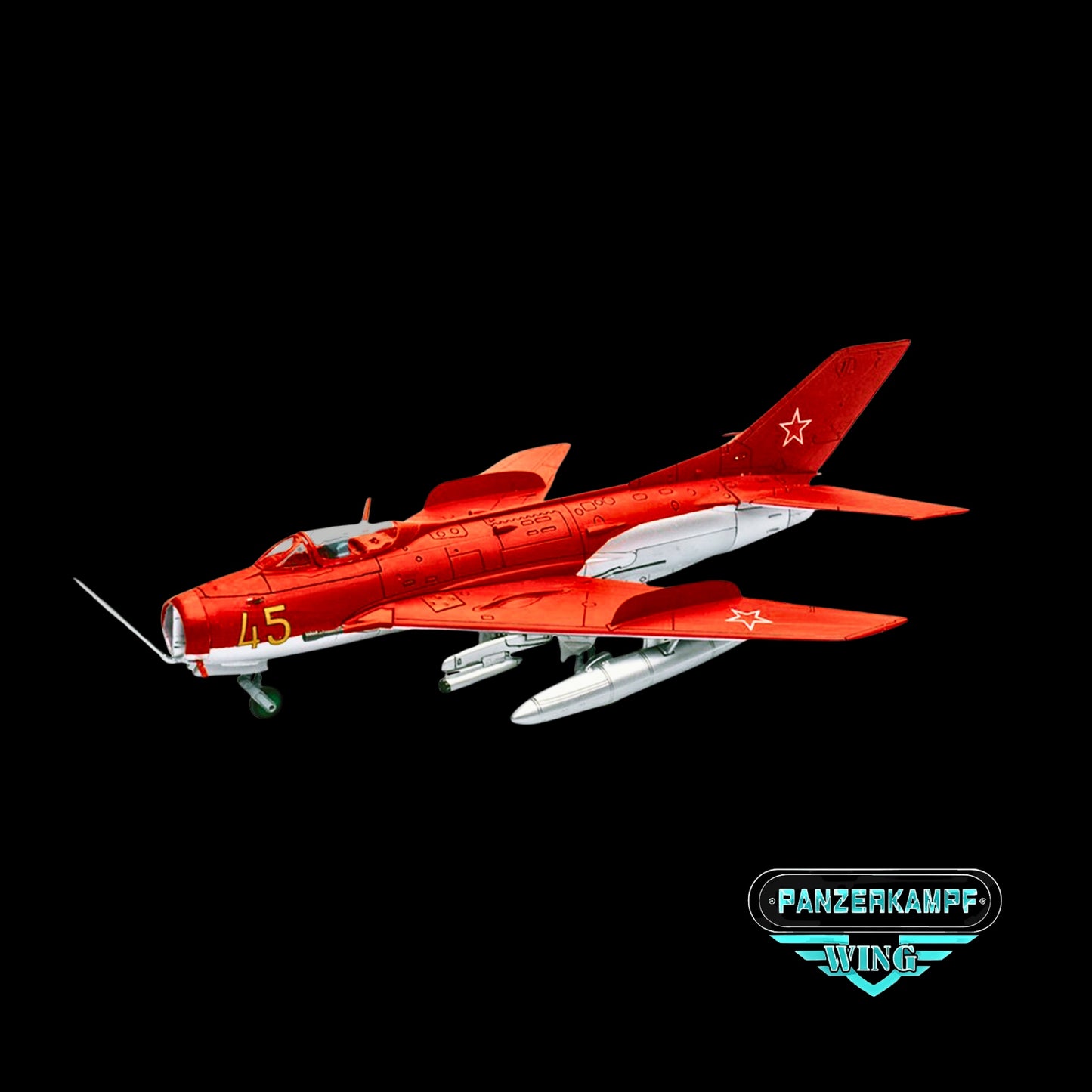 Mikoyan-Gurevich MiG-19S Farmer C Fighter Aircraft "Yellow 45" "VVS Display Team Soviet Air Force Kubinka Air Base" (1960) "Wing" Series  by Panzerkampf