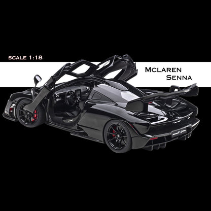 Mclaren Senna Stealth Cosmos Black with Carbon Accents 1/18 Model Car by Autoart