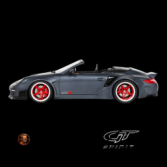 GT Spirit Porsche 911 LB-Works Alpha 9 Gray/Black Hood Resin Model Car 1/18 (No Openings)