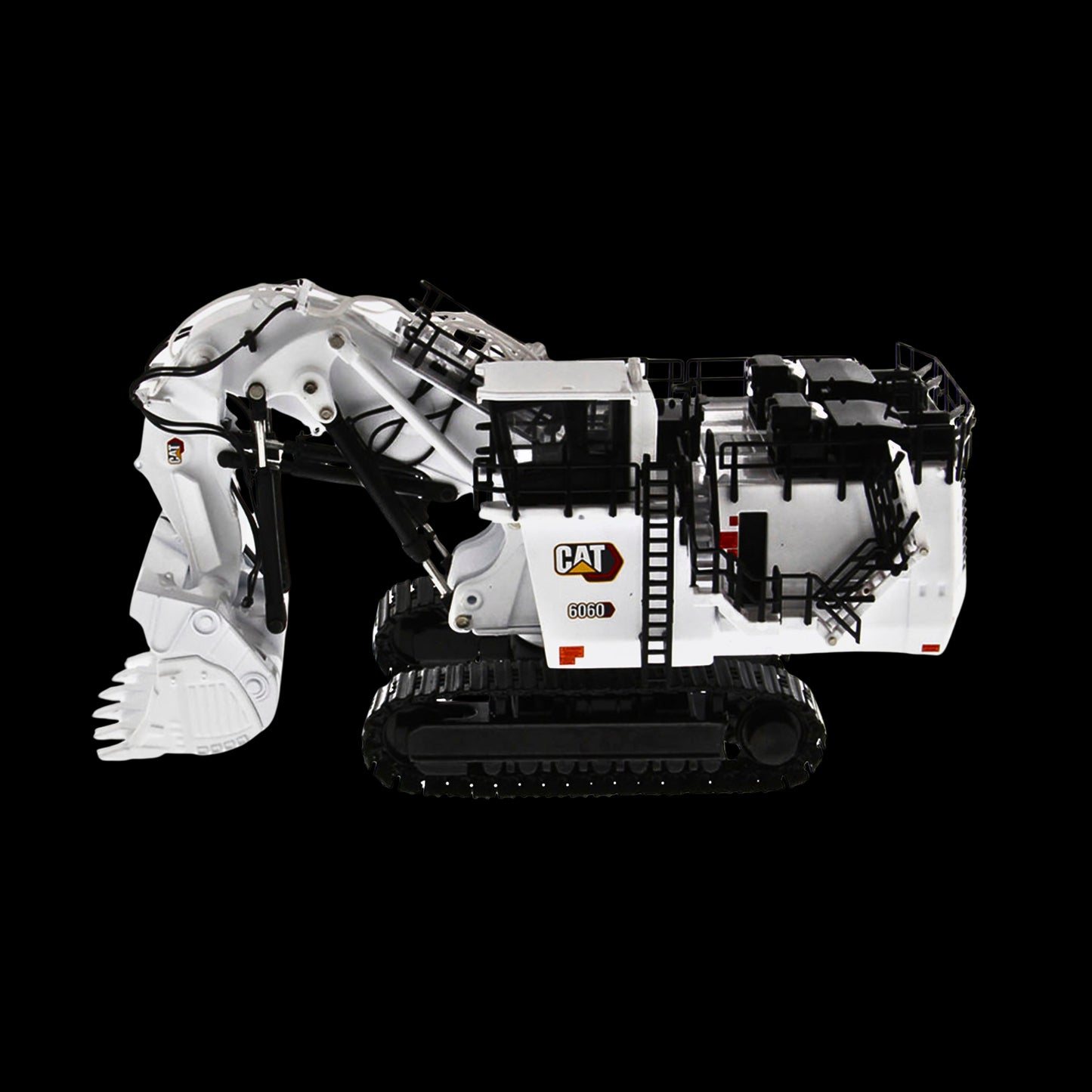 Diecast Masters CAT 6060 Hydraulic Mining Front Shovel (Coal Config) White 1/87 HO Diecast Model (High Line Series)