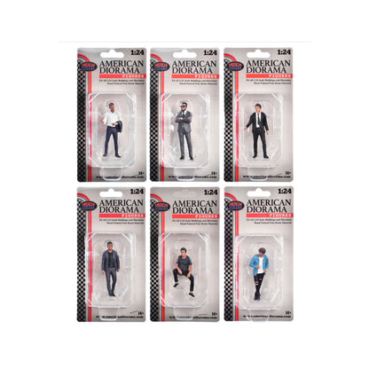 "Gentlemen's Club" 6 piece Figure Set for 1/24 Scale Models by American Diorama