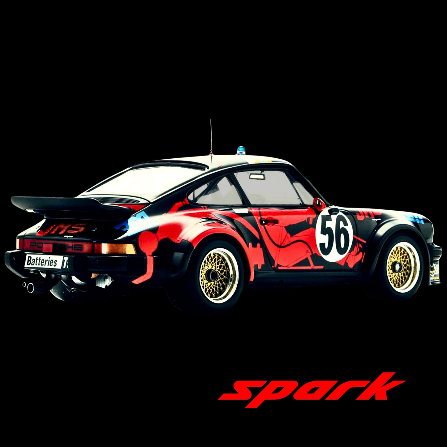 Porsche 934 #56 JMS Racing-ASA Cachia Le Mans 1977 1:18 Model Car by Spark (No Openings, Acrylic Display Case)