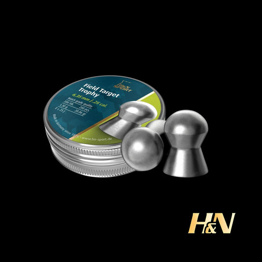 H&N Field Target Trophy Lead Pellets .25 cal. 20.06 Grain 200 Count