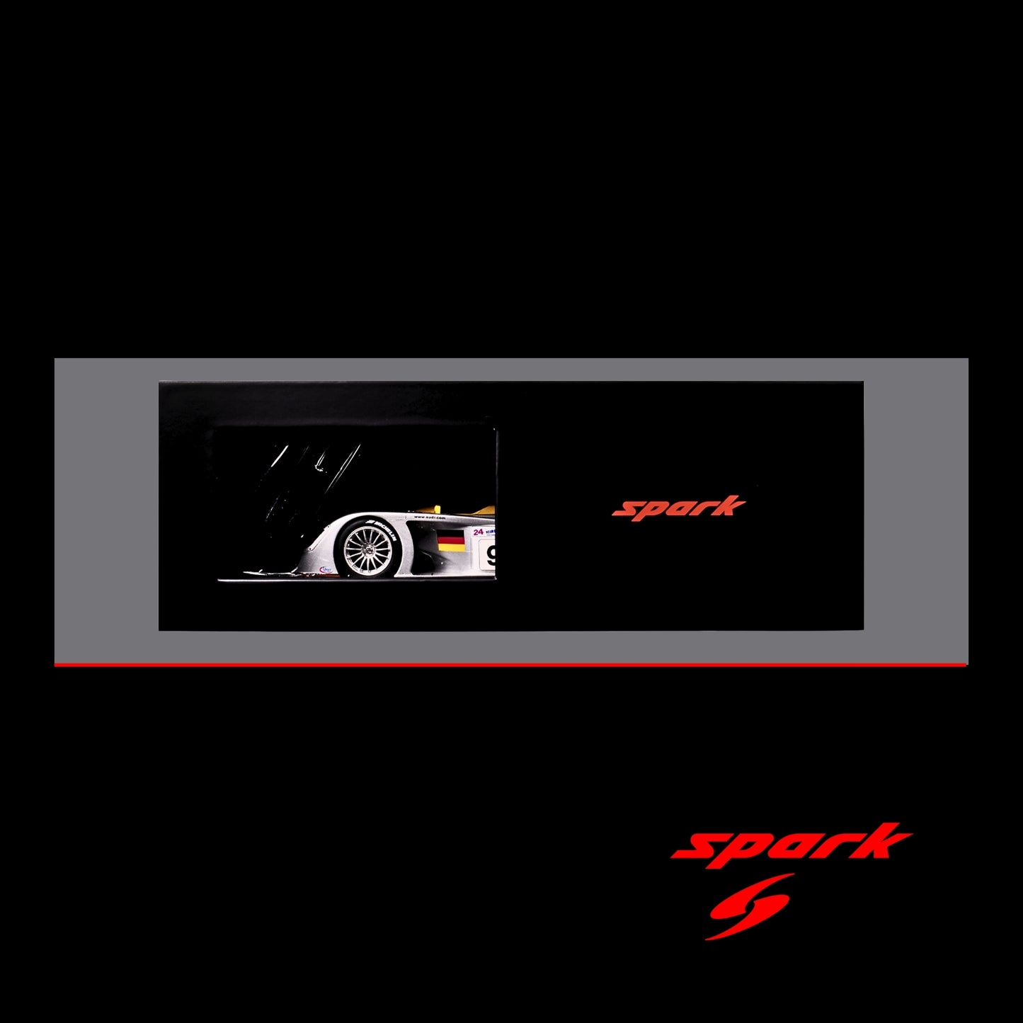 Allan McNish - Stephane Ortelli "Audi Sport Team Joest" 2nd Place "24 Hours of Le Mans" (2000) with Acrylic Display Case  by Spark - 1