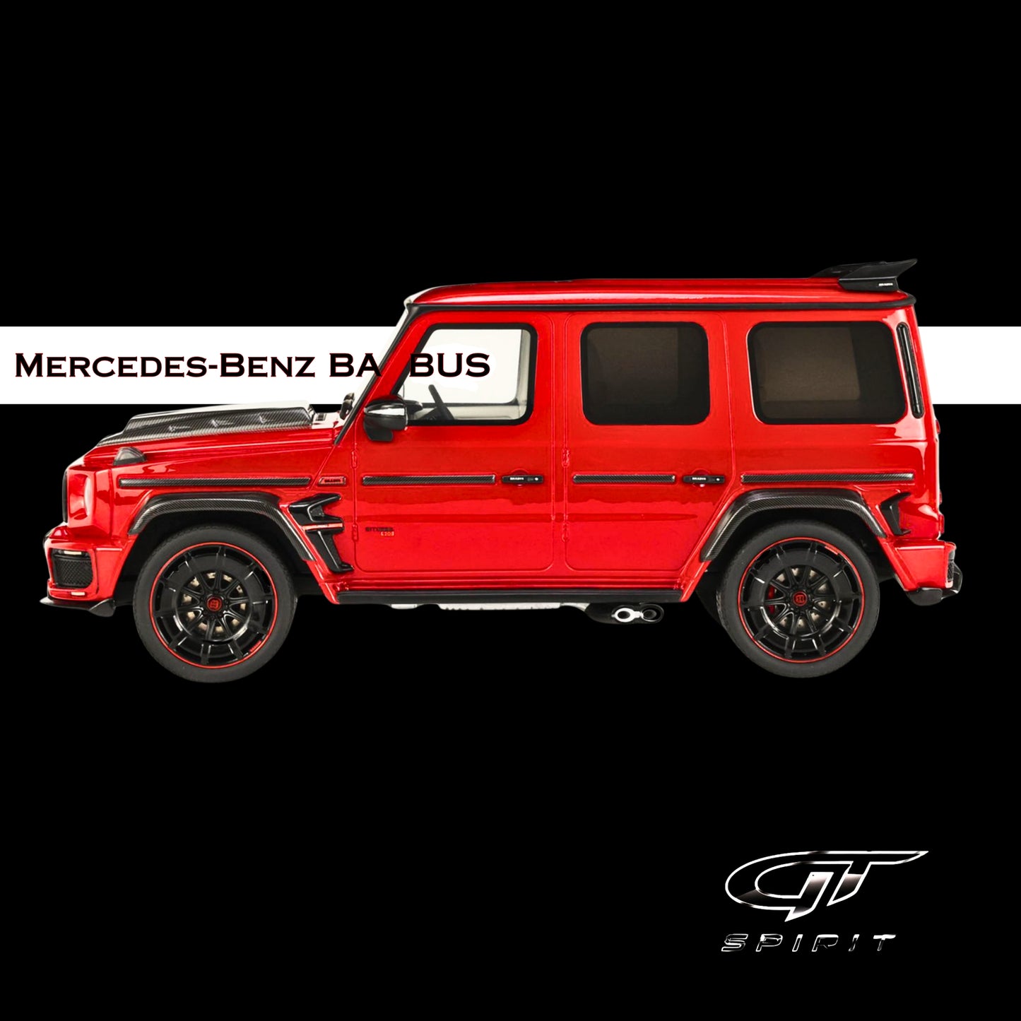 2022 Brabus 900 Rocket Edition Red with Carbon Hood 1/18 Model Car by GT Spirit