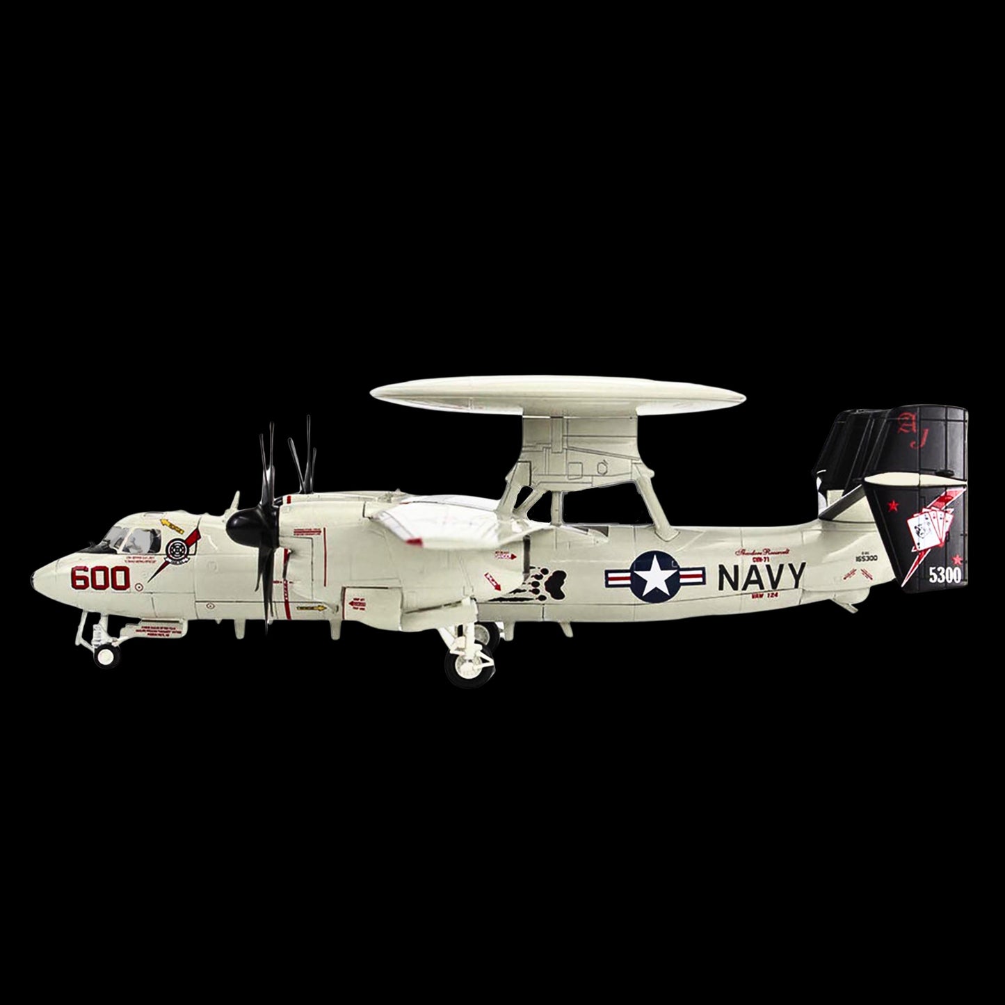 Northrop Grumman E-2C Hawkeye Aircraft "165300 VAW-124 Bear Aces" (2009) United States Navy "Air Power Series"  by Hobby Master
