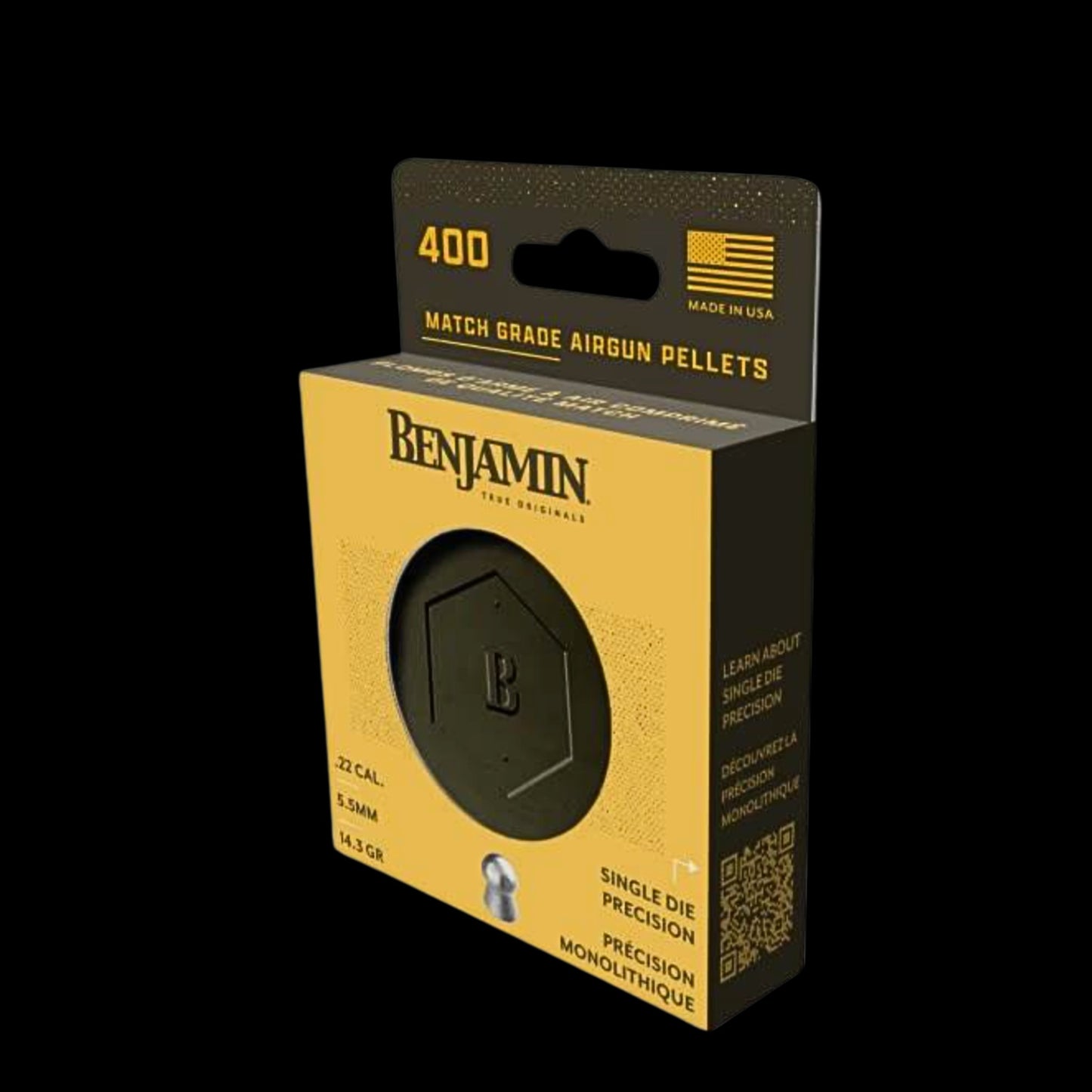 BD22 Benjamin Single Die .22cal 14.3gr Domed Pellets - 400/ct