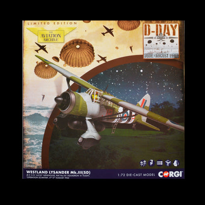 Westland Lysander Mk. III Aircraft "'Lucky' Newhouse No. 161 Squadron" (1944) British Royal Air Force "The Aviation Archive" Series 1/72 Diecast Model by Corgi