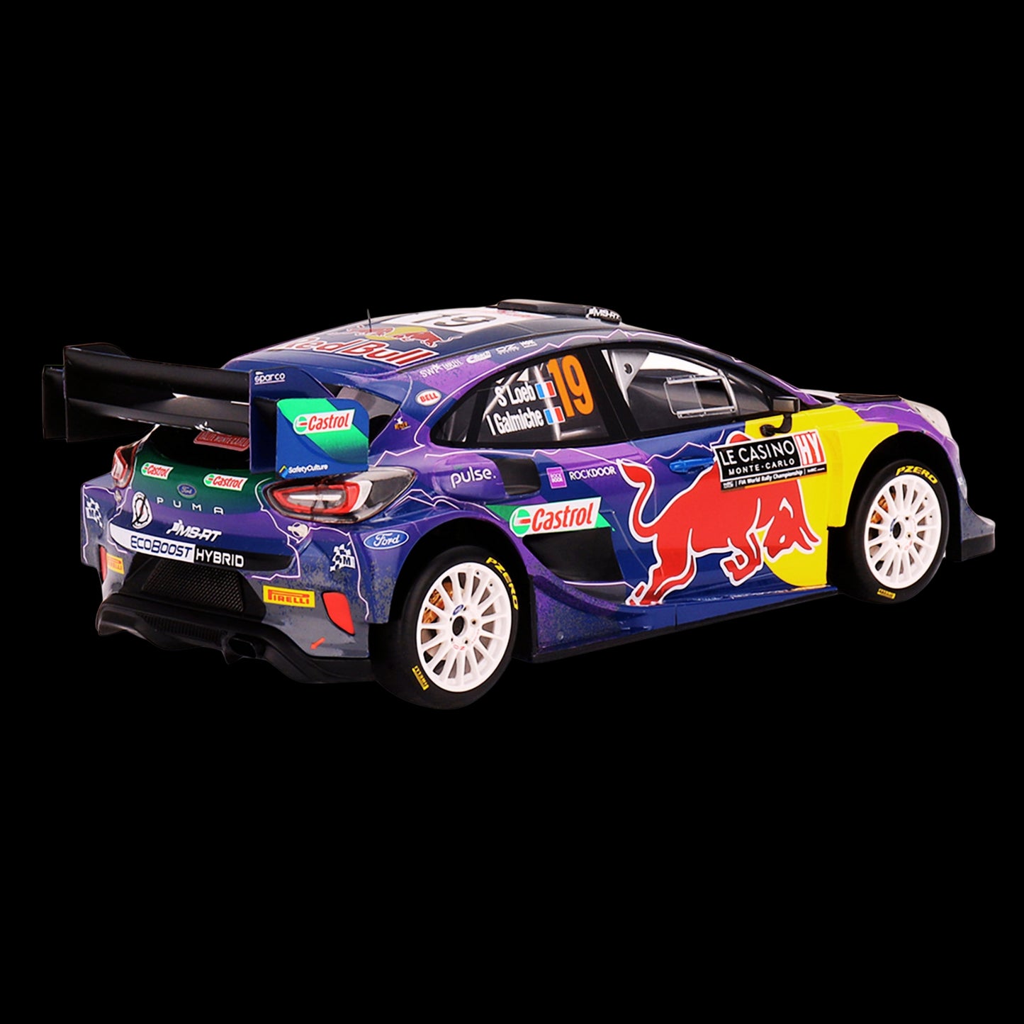 Ford Puma Rally1 #19 Sebastien Loeb - Isabelle Galmiche "M-Sport Ford WRT" Winner "Monte Carlo Rally" (2022) 1/18 Model Car by Top Speed