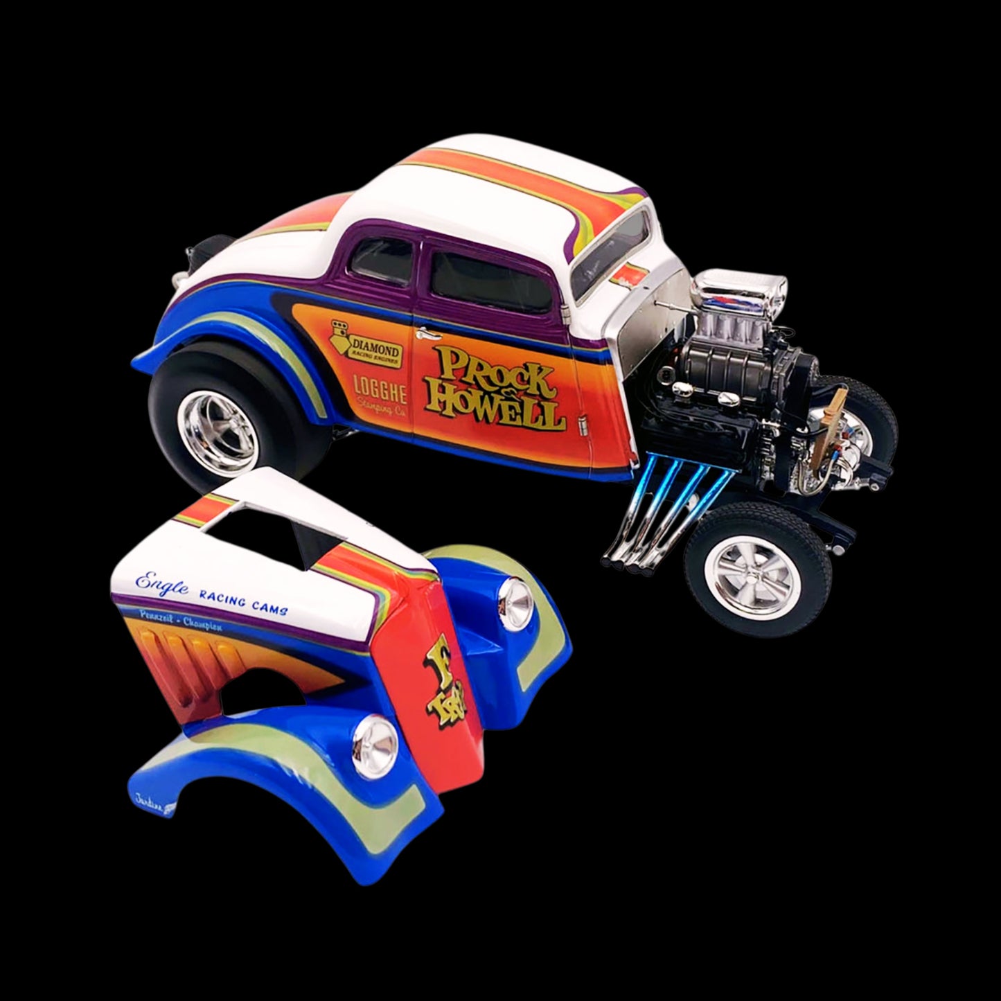 1933 Gasser "Prock & Howell - F Troop" Blue and White with Stripes Limited Edition