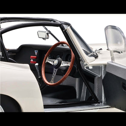 Jaguar Lightweight E Type Roadster RHD (Right Hand Drive) White 1/18 Model Car by Autoart